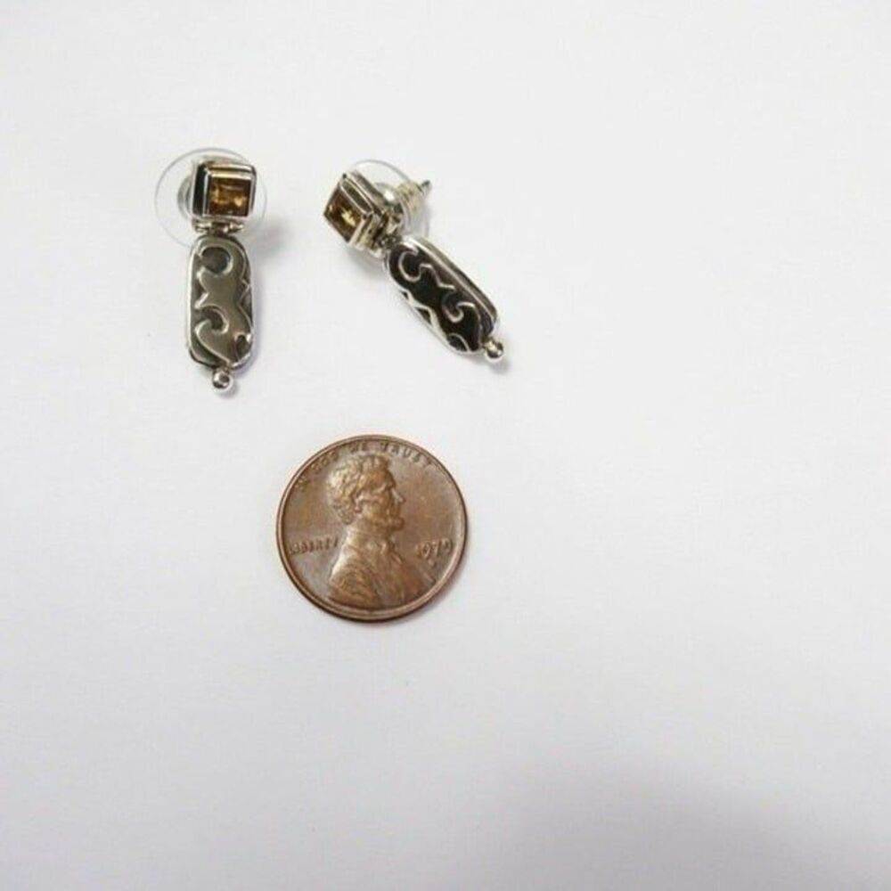 Michou Citrine and Sterling Silver Earrings - Picture 5 of 6